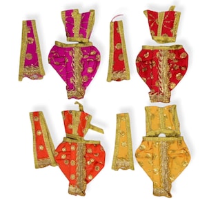 Dhoti  2" ,3" ,4" ,5" and 6" Dhoti and khesh 2pcs set . Krishna , Gaura Nitai, Vishnu, ganesh, swami ,narayan