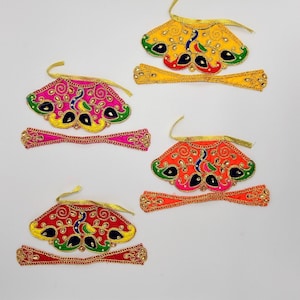 2 pcs  Poshak for Mataji  size 3.5&quot; lehenga. mataji dress , clothes for deities, Navratri,sherawali mata ,laxmi, ganesh, laddu gopal dress