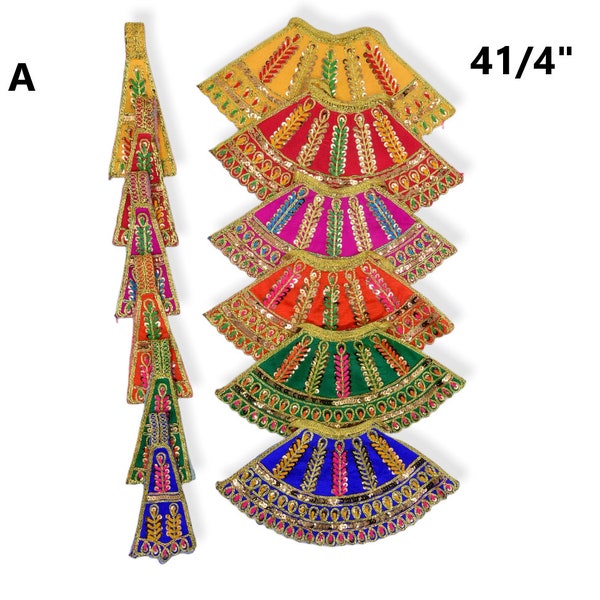 2 pcs  Poshak for Mataji  size 4" lehenga. mataji dress , clothes for deities , Navratri , sherawali mata.