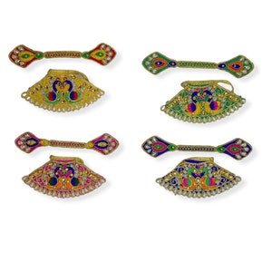 2 pcs  Poshak for Mataji  size 2" lehenga. mataji dress , clothes for deities , Navratri , sherawali mata.
