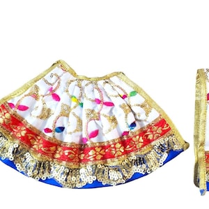 2pcs Mataji&#39;s Poshak size 5&quot; & 5.5&quot; lehenga. mataji dress , clothes for deities , Navratri , sherawali mata. durga
