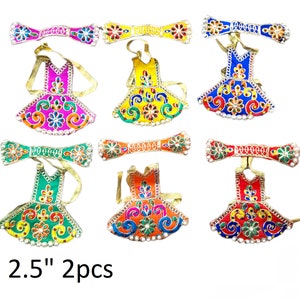 2 pcs velvet Poshak for Mataji  size 2.5&quot; lehenga. mataji dress , clothes for deities , Navratri , sherawali mata.