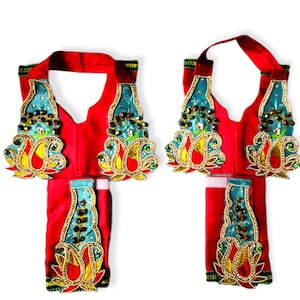 Updated 6 pcs dhoti 5" Poshak set for 10"  Gaura Nitai idol dresses, clothes for deities, iskon deities ,dhoti 5",kanhaji poshak,Gaura Nitai