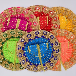 size 5 diameter 10.5&quot; beautiful kanhaji poshak. laddu gopal dress, janmashtmi , baal gopal dress,radha krishna,laddu gopal clothes,thakurji