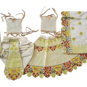 6 pcs  Poshak set for 24&quot; to 36&quot; idol . Radha Krishna dress , clothes for deities , janmashtmi , bihariji,