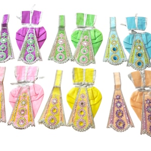 Miniature Dhoti & Khesh Set: Krishna, Vishnu, Ganesh - (Sizes 2-6 inch)