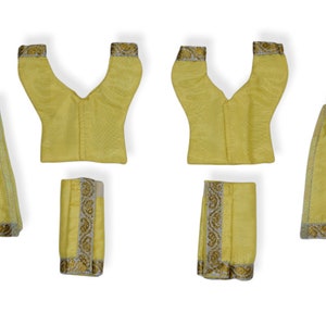 Udated 6&8pcs 3"dhoti Poshak set for 6"to7" Gaura Nitai idol dresses,clothes for deities, iskon deities ,dhoti 3",kanhaji poshak,Gaura Nitai