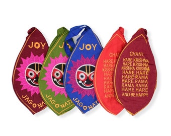 Embroidered Japa Mala Bag: Cotton Prayer & Meditation Bag