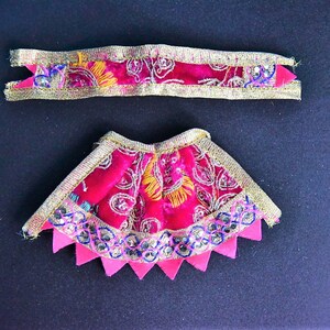 2 pcs  velvet Poshak for Mataji  size 2" lehenga. mataji dress , clothes for deities , Navratri , sherawali mata.