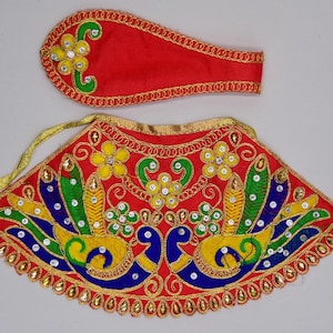 2pcs Mataji&#39;s Poshak size 5.5&quot; lehenga. mataji dress , clothes for deities , Navratri , sherawali mata. durga