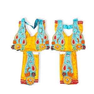 6 pcs dhoti 6" Poshak set for 12"  Gaura Nitai idol dresses, clothes for deities, iskon deities ,dhoti 6",kanhaji poshak,Gaura Nitai
