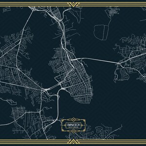 Hand getrokken kaart van Charleston