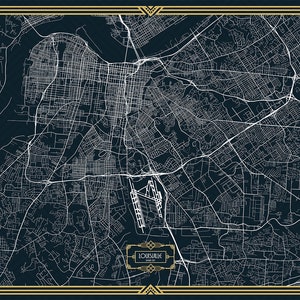 Carte dessinée à la main de Louisville
