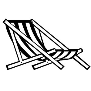 Beach Chair SVG / SVG Cut File / Car Decal SVG / Instant Download / Printable vector clip art / Silhouette & Cricut