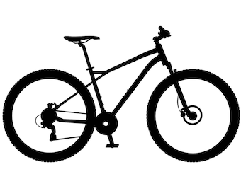 Mountain bike SVG / SVG Cut File / Car Decal SVG / Instant Download / Printable vector clip art / Silhouette & Cricut