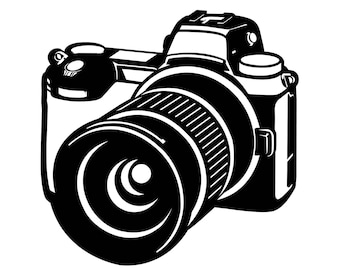 Camera / Photographer / dslr SVG / SVG Cut File / Car Decal SVG / Instant Download / Printable vector clip art / Silhouette & Cricut