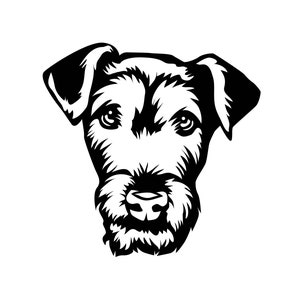 Airedale terrier SVG / SVG Cut File / Car Decal SVG / Instant Download / Printable vector clip art / Silhouette & Cricut