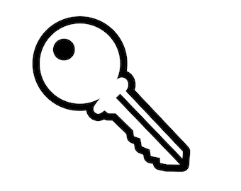 Key SVG / SVG Cut File / Car Decal SVG / Instant Download / Printable vector clip art / Silhouette & Cricut