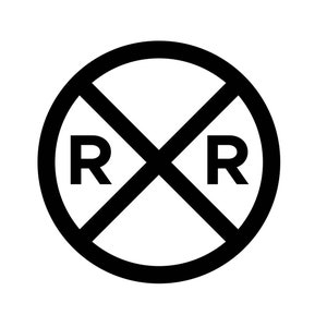 Railroad Crossing Sign SVG / SVG Cut File / Car Decal SVG / Instant Download / Printable vector clip art / Silhouette & Cricut