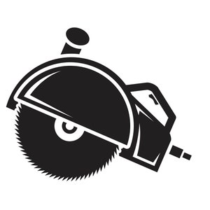 Circular Saw SVG / SVG Cut File / Car Decal SVG / Instant Download / Printable vector clip art / Silhouette & Cricut