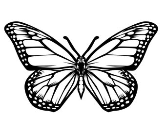 Butterfly SVG / SVG Cut File / Car Decal SVG / Instant Download / Printable vector clip art / Silhouette & Cricut