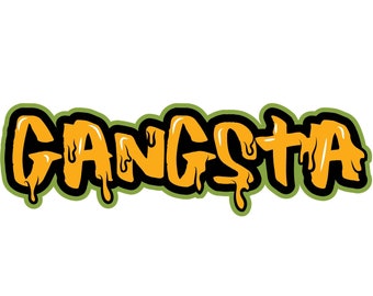 Gangsta Drip SVG / SVG Cut File / Auto Aufkleber SVG / Sofort Download / Druckbare Vektor Clip Art / Silhouette & Cricut