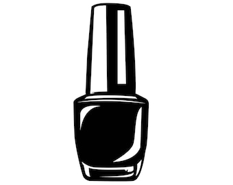 Nagellack 2 Maniküre SVG / SVG Cut File / Auto Aufkleber SVG / Sofort Download / Druckbare Vektor Clip Art / Silhouette & Cricut / Schwarz