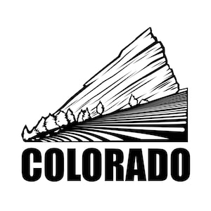 Redrocks Colorado Tourist Spot SVG / File di taglio SVG / Decalcomania per auto SVG / Download immediato / Clip art vettoriale stampabile / Silhouette e Cricut
