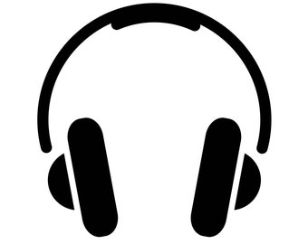 Headphone SVG / SVG Cut File / Car Decal SVG / Instant Download / Printable vector clip art / Silhouette & Cricut