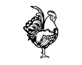 Frosted Rooster Etsy