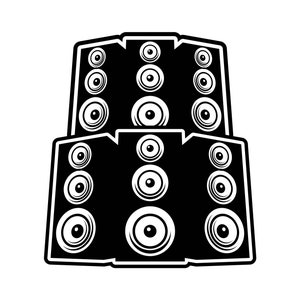 Silhouette DJ Boy With Speakers Vector Download