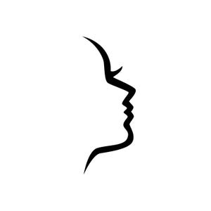 Woman Face SVG / SVG Cut File / Car Decal SVG / Instant Download / Printable vector clip art / Silhouette & Cricut / Black