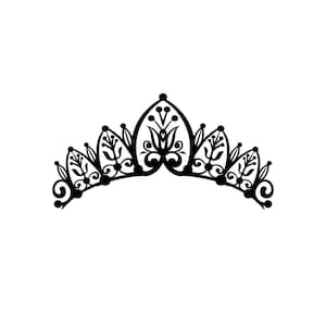 Tiara SVG / SVG Cut File / Car Decal SVG / Instant Download / Printable vector clip art / Silhouette & Cricut / Black