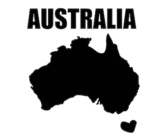 Australia SVG / SVG Cut File / Car Decal SVG / Instant Download / Printable vector clip art / Silhouette & Cricut