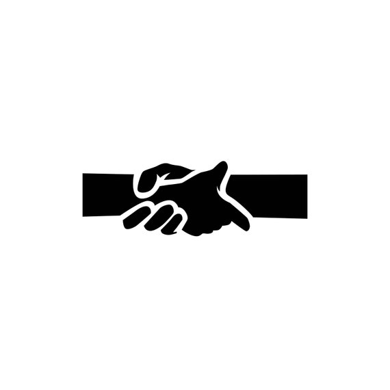 Shake Hands SVG / SVG Cut File / Car Decal SVG / Instant | Etsy