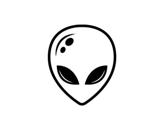 Alien Ufo Face Extraterrestrial Svg/alien Clipart/alien - Etsy