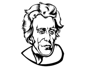 Andrew Jackson  / Andrew Jackson SVG / SVG Cut File / Car Decal SVG / Instant Download / Printable vector clip art / Silhouette & Cricut