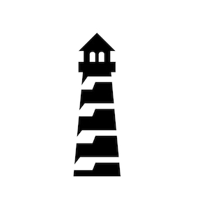 Lighthouse SVG / SVG Cut File / Car Decal SVG / Instant Download / Printable vector clip art / Silhouette & Cricut