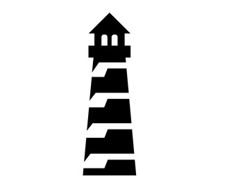 Lighthouse SVG / SVG Cut File / Car Decal SVG / Instant Download / Printable vector clip art / Silhouette & Cricut
