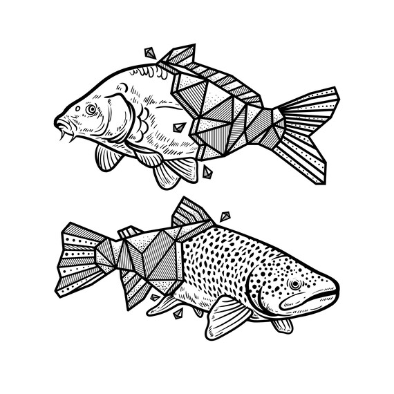 Fish SVG / SVG Cut File / Car Decal SVG / Instant Download / | Etsy