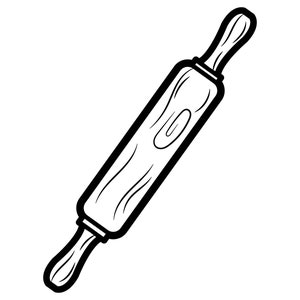 Rolling Pin SVG / SVG Cut File / Car Decal SVG / Instant Download / Printable vector clip art / Silhouette & Cricut