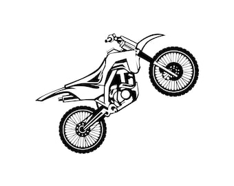 Dirt Bike 1 SVG / SVG Cut File / Wine Bottle 1 Decal SVG / Instant Download / Printable vector clip art / Silhouette & Cricut