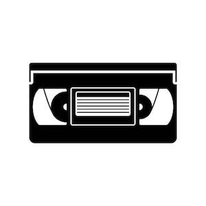 vhs tape SVG / SVG Cut File / Car Decal SVG / Instant Download / Printable vector clip art / Silhouette & Cricut / Black