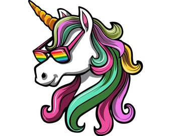 Unicorn Pride SVG / SVG Cut File / Car Decal SVG / Instant Download / Printable vector clip art / Silhouette & Cricut