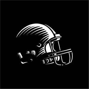 Football Helmet SVG / SVG Cut File / Car Decal SVG / Instant Download / Printable vector clip art / Silhouette & Cricut
