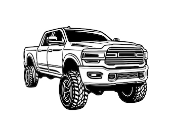 Pickup Truck 3 / Pickup Truck SVG / SVG Cut File / Car Decal SVG / Instant Download / Printable vector clip art / Silhouette & Cricut