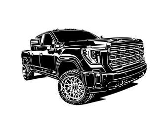 Pickup Truck 5 SVG Cut File, Car Decal (Digital Download)