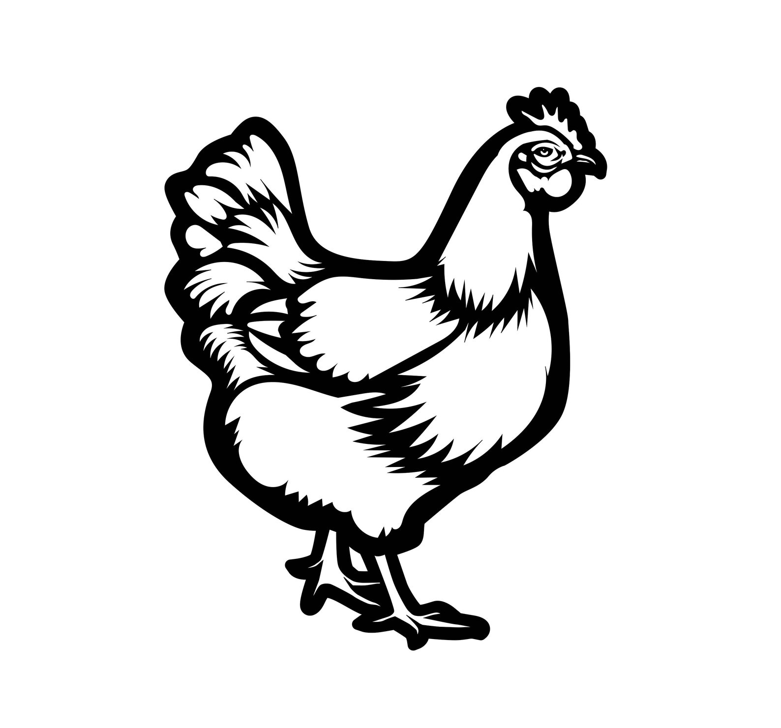 Chicken SVG / SVG Cut File / Car Decal SVG / Instant Download