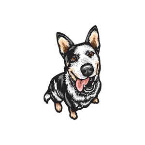 Australian blue heeler 2 SVG / SVG Cut File / Car Decal SVG / Instant Download / Printable vector clip art / Silhouette & Cricut