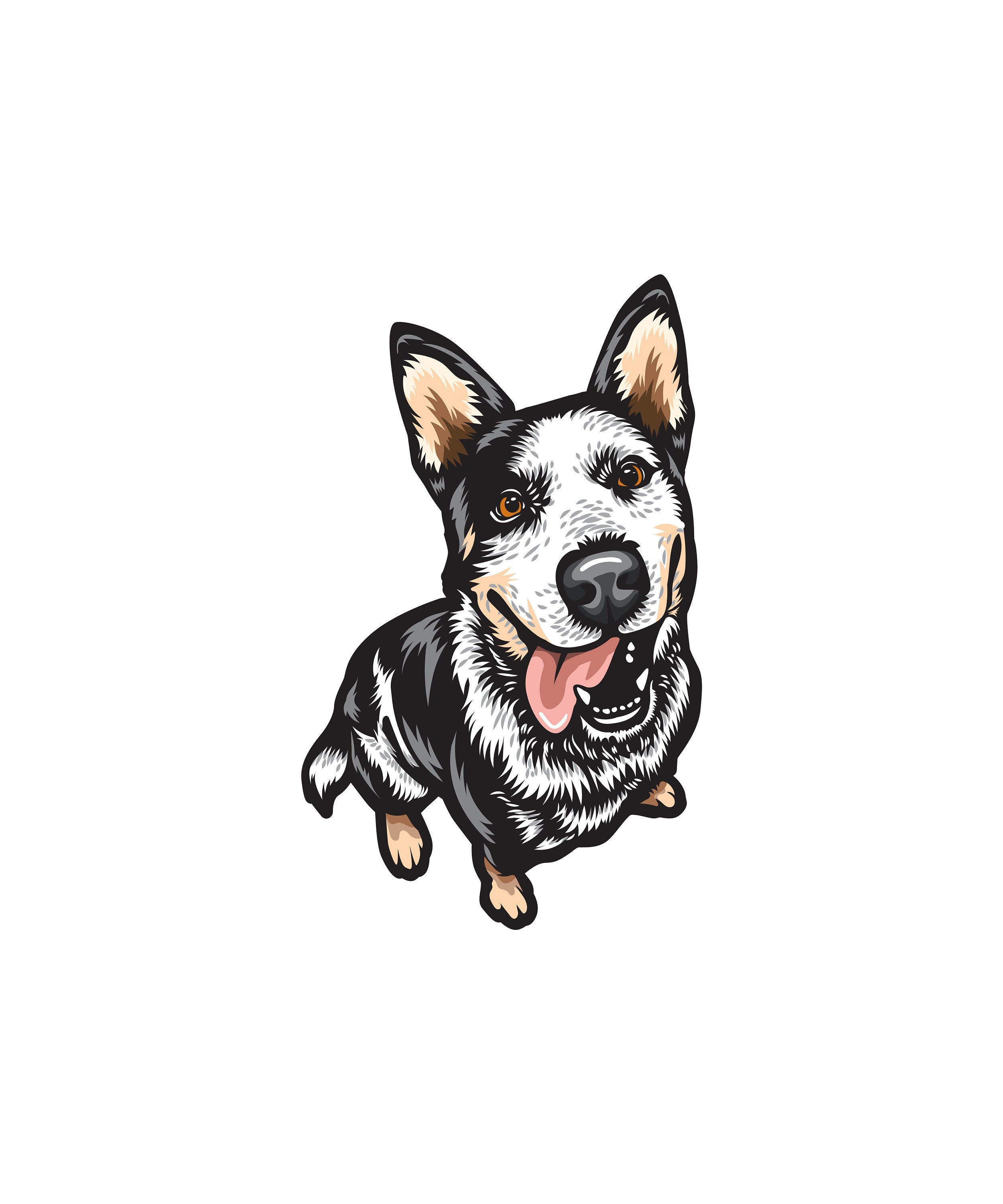 Australian Blue Heeler 2 SVG / SVG Cut File / Car Decal SVG / Instant ...